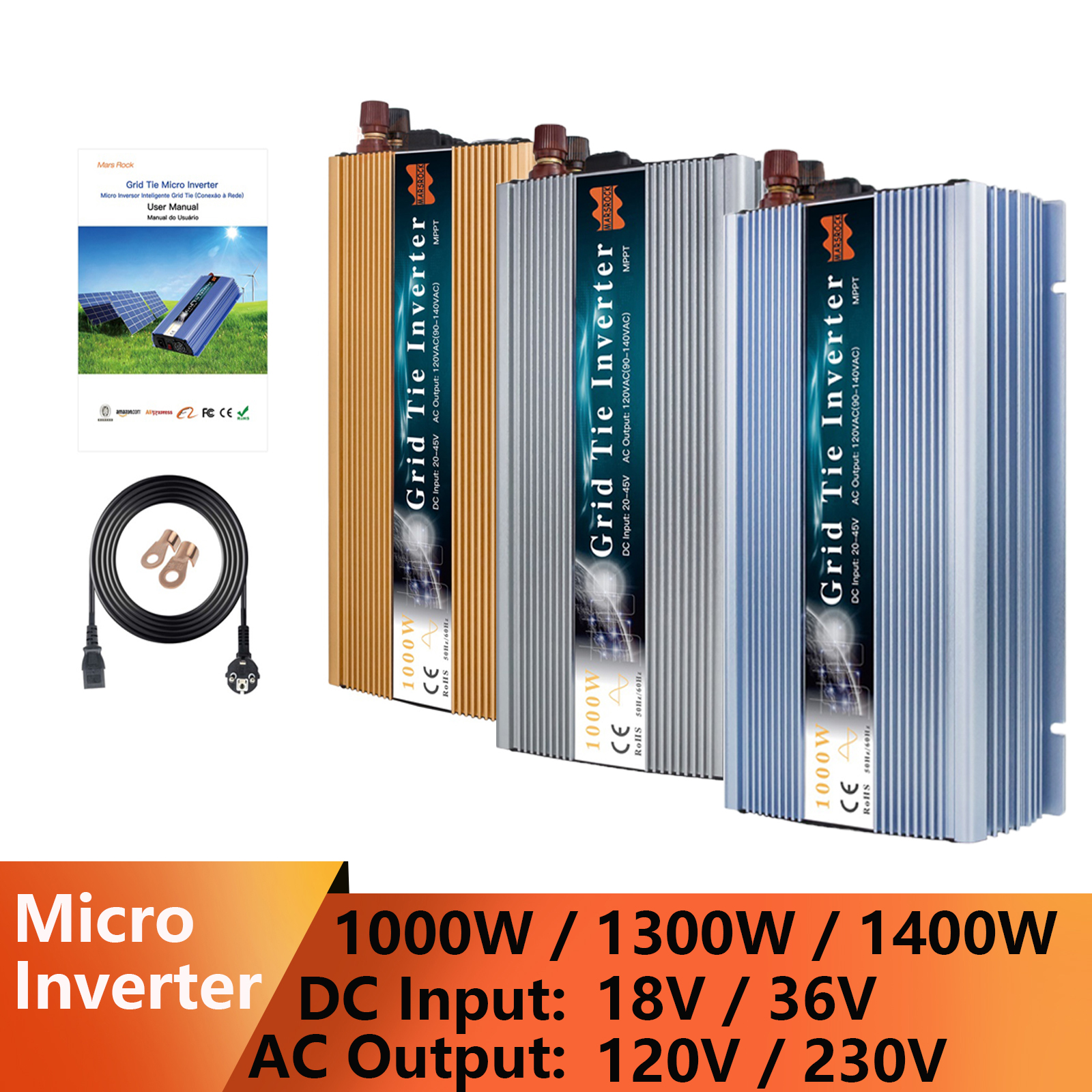 Renewable Energy Systems - 1000W 1300W 1400W Grid Tie Micro