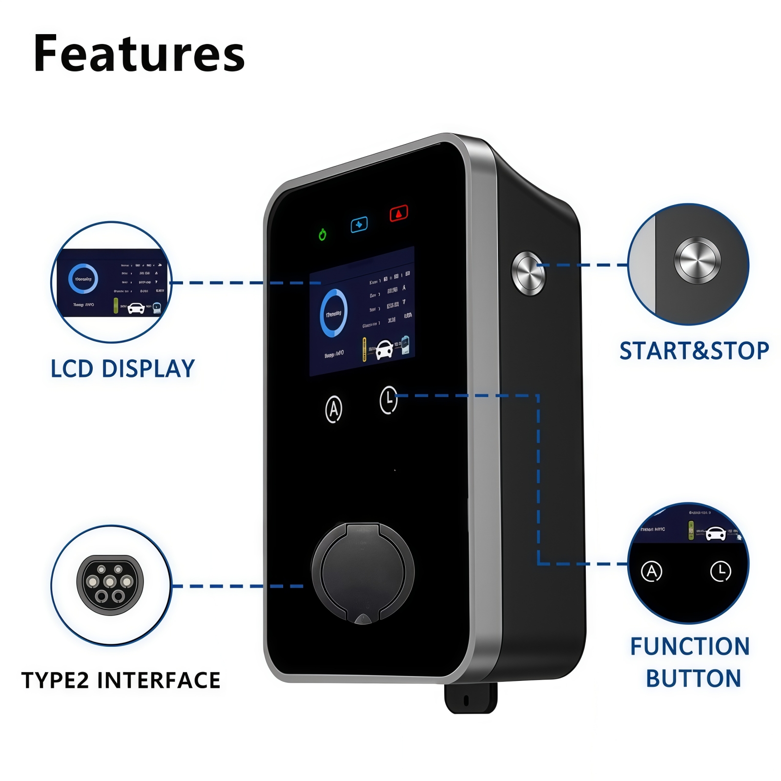 New EV Charger Type 2 EVSE Wal - Ev Charger Wallbox avis et prix