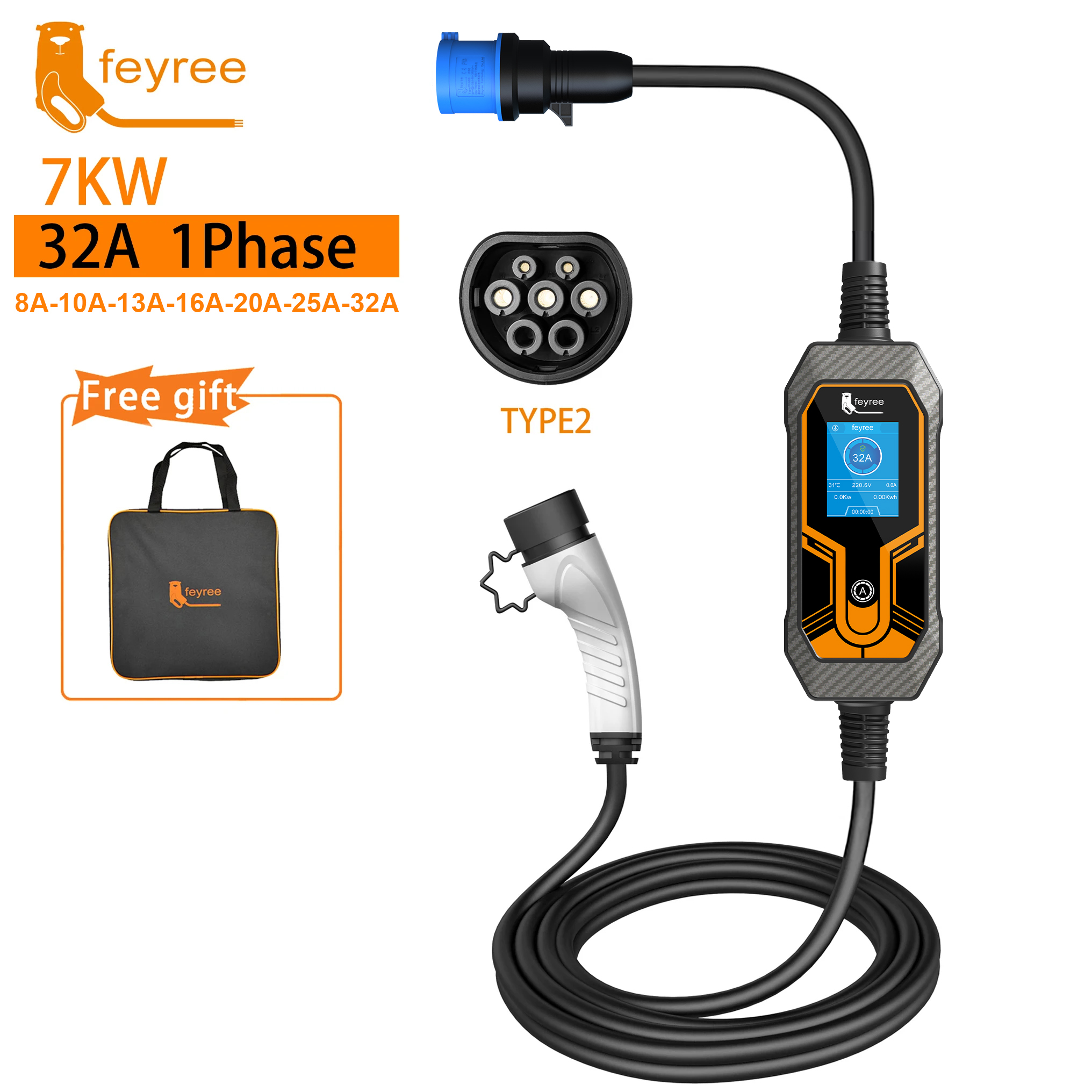 feyree Portable EV Charger Wal - Ev Charger Wallbox avis et prix