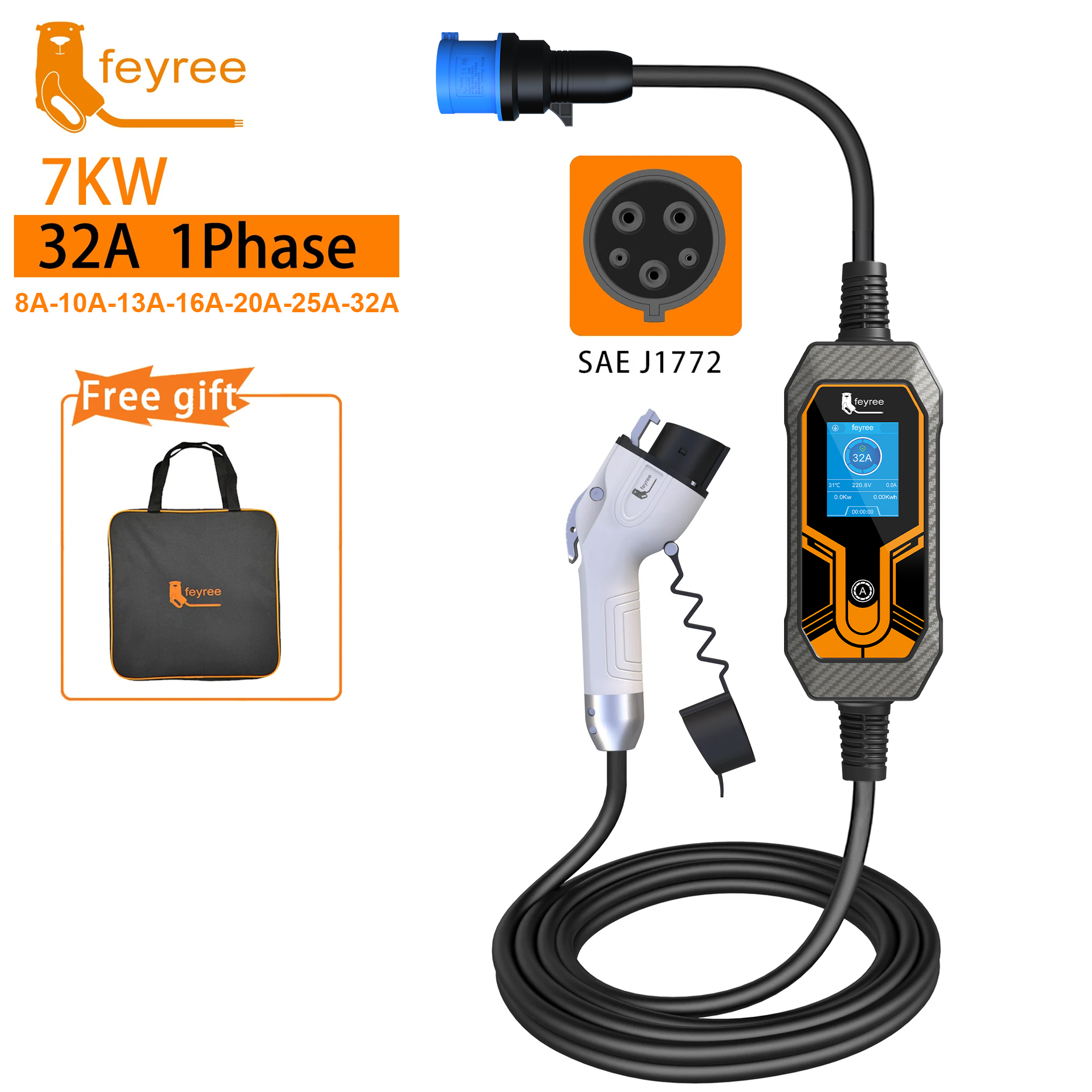 feyree Portable EV Charger Wal - Ev Charger Wallbox avis et prix