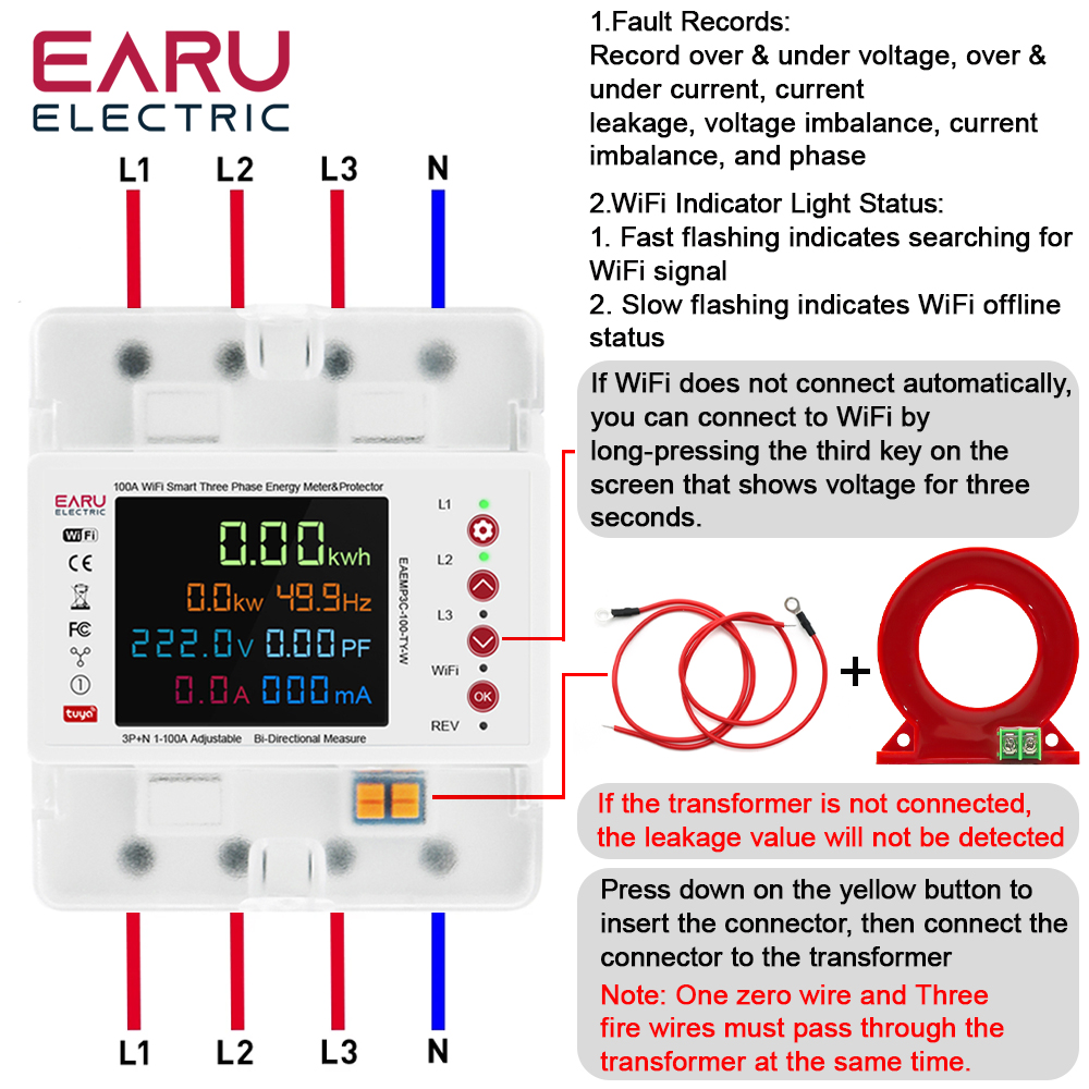 Three Phase Tuya WiFi Smart Bi - Ac Surge Protector avis et prix