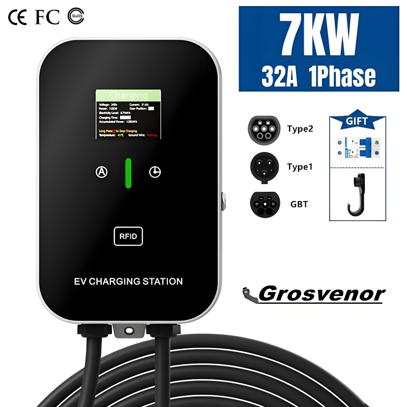 New 7KW Type2 Electric Vehicle - Ev Charger Wallbox avis et prix