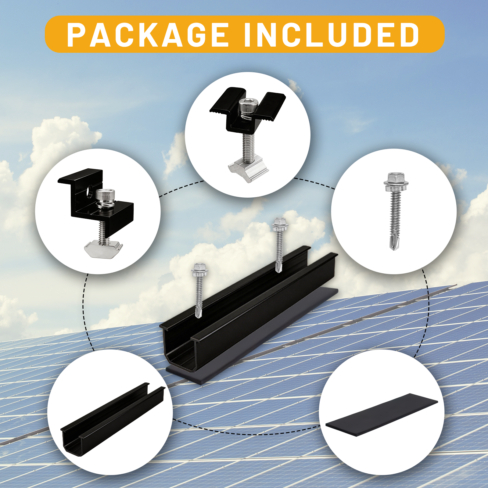 10/6pcs Solar Panel Mounting B - Renewable Energy Systems avis et prix