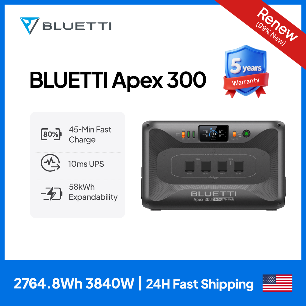 【RENEW 】BLUETTI Apex 300 2764W - Renewable Energy Home Solutions avis et prix